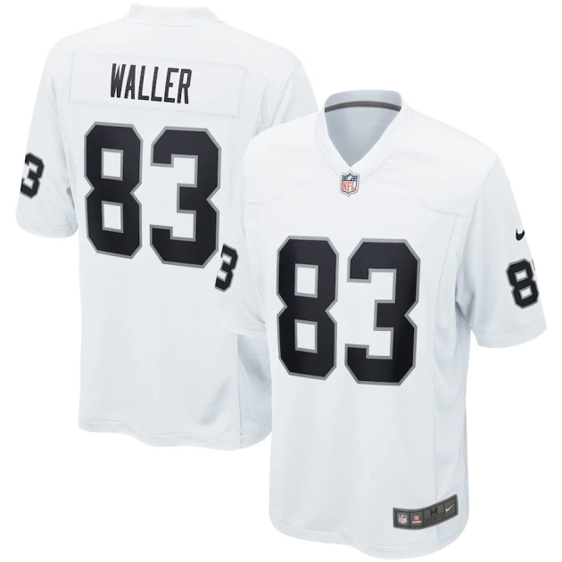 mens nike darren waller white las vegas raiders game jersey